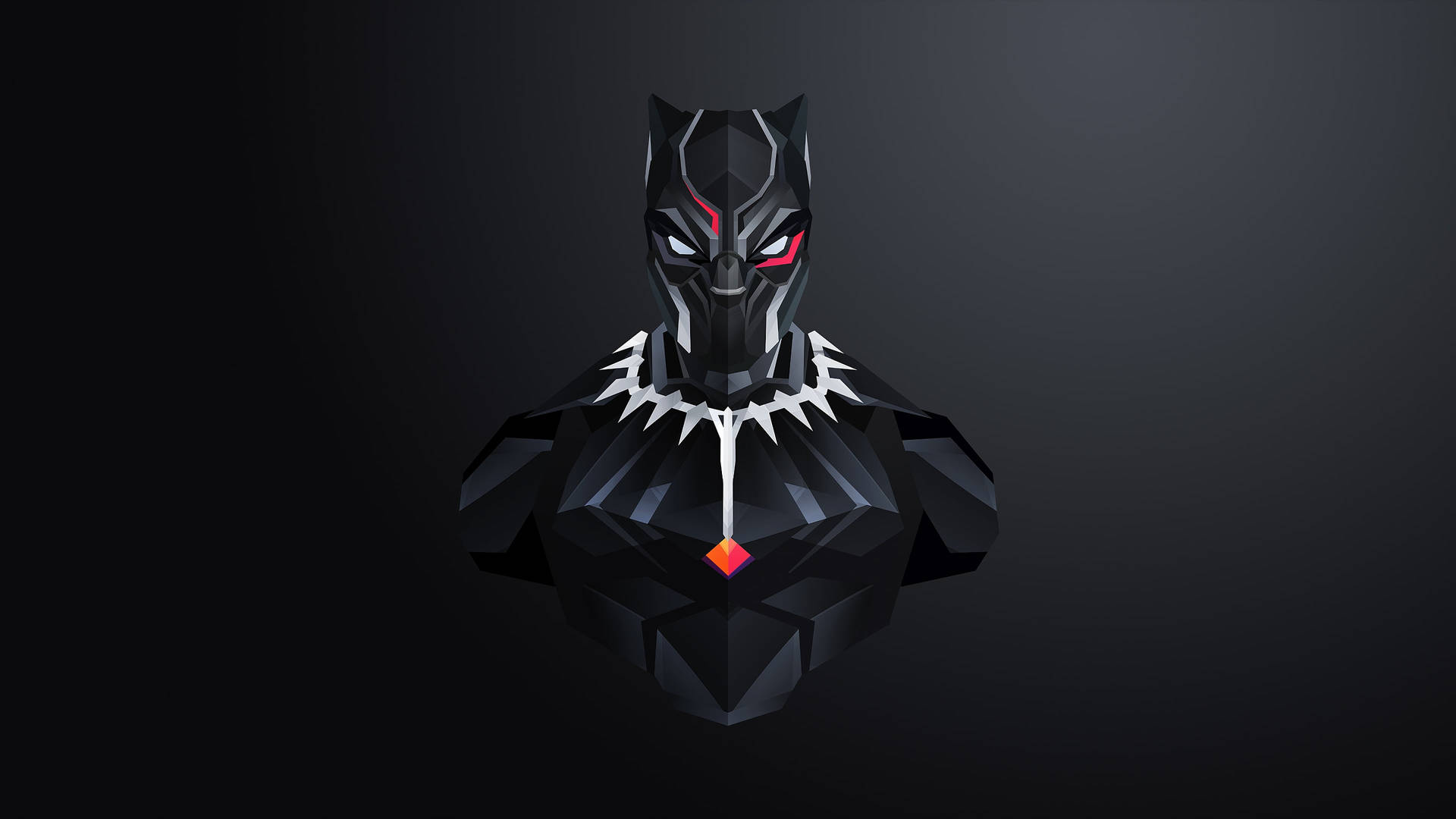 Black Panther Superhero Geometric Vector Background