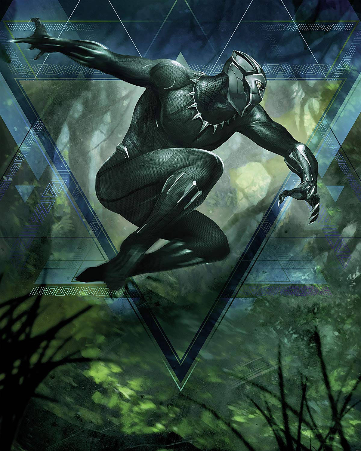 Black Panther Superhero Jungle Beast Background