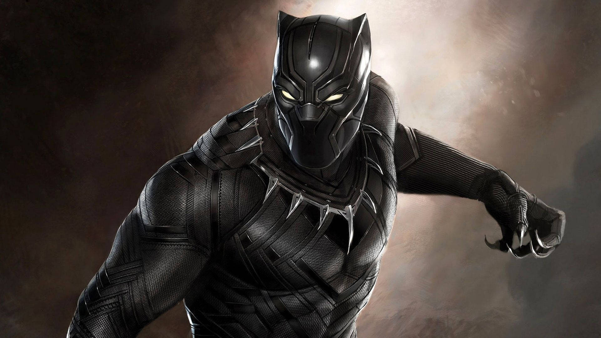 Black Panther Superhero Pose Claw Background