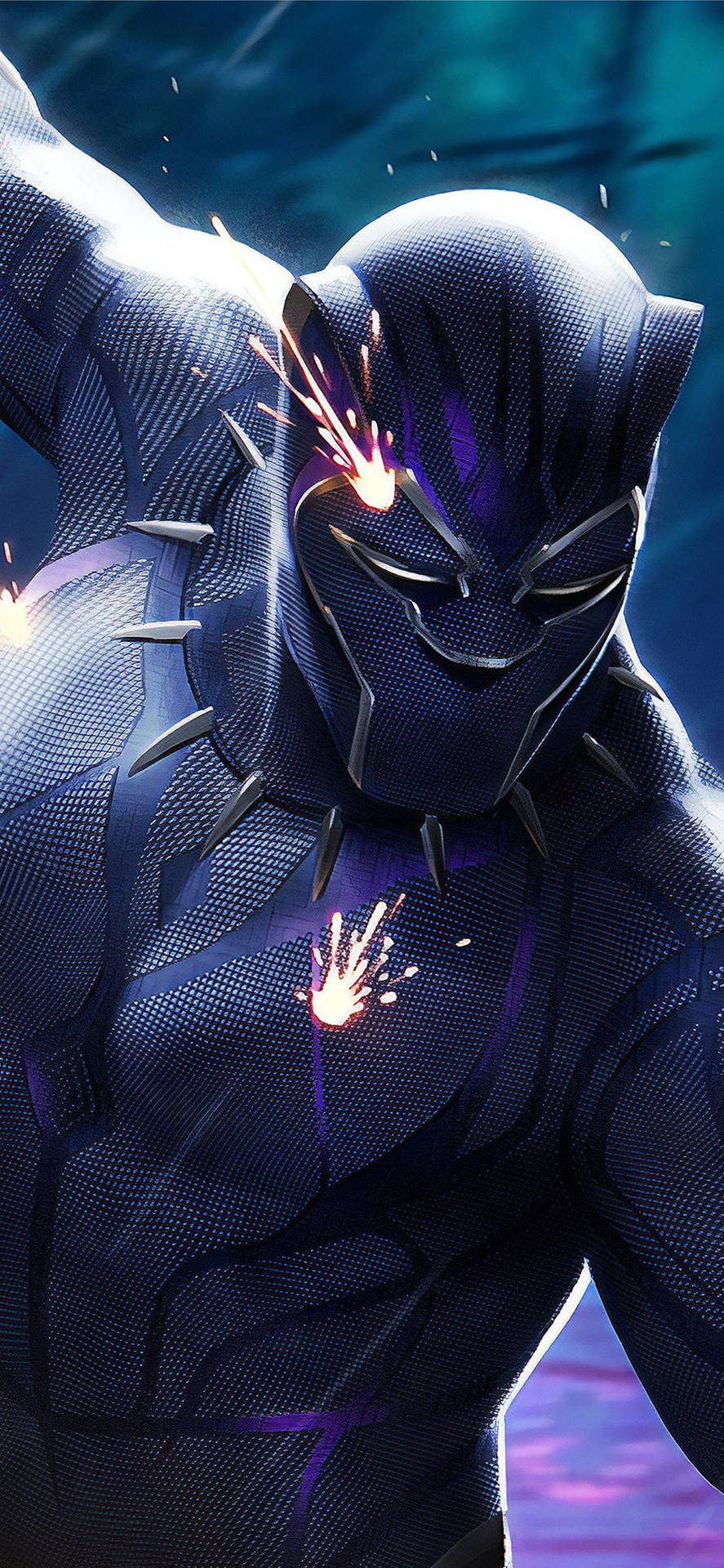 Black Panther Superhero Spark Suit Background