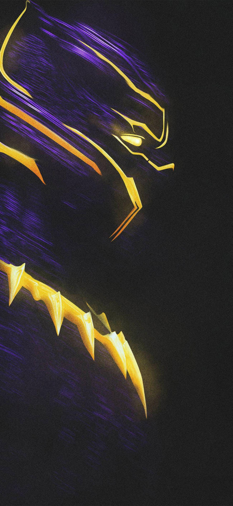 Black Panther Yellow Electric Marvel Iphone X Wallpaper