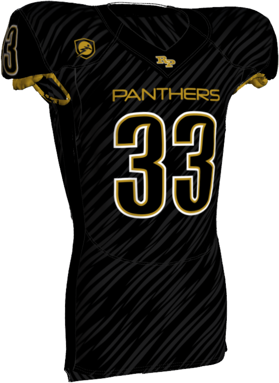 Black Panthers Football Jersey33 PNG