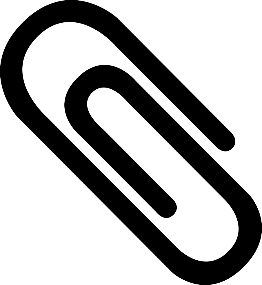 Black Paperclip Icon PNG