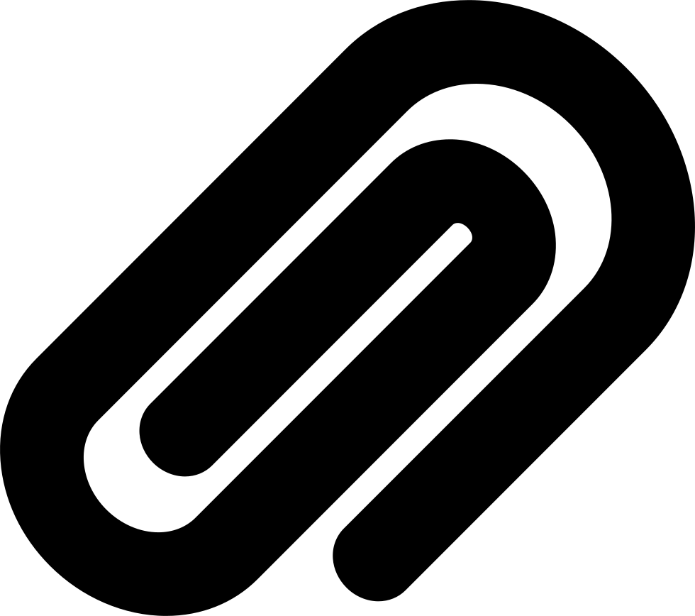 Black Paperclip Icon PNG