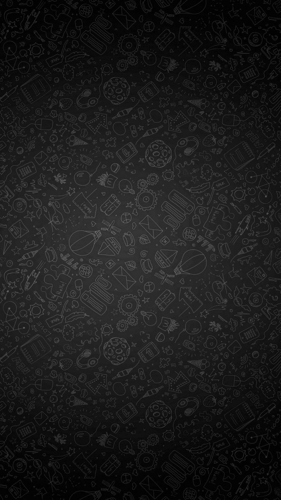 Black Pattern Abstract Icons Doodle Wallpaper