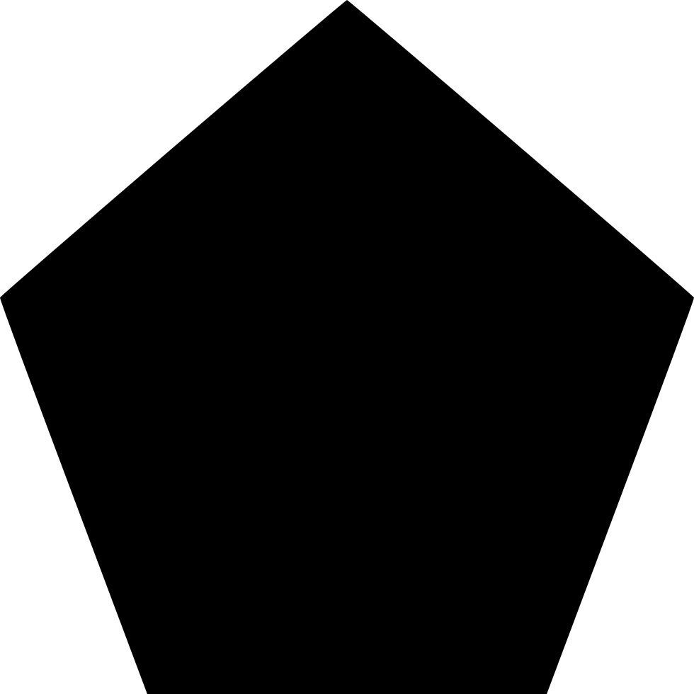 Black Pentagon Shape PNG