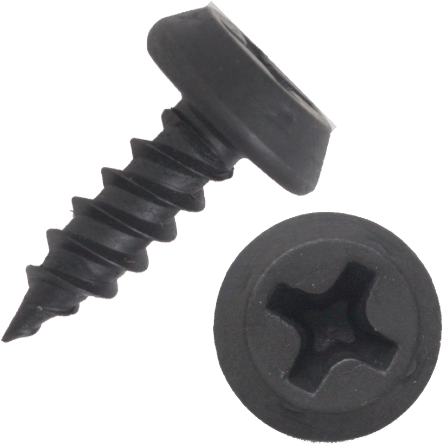 Black Phillips Head Screw PNG