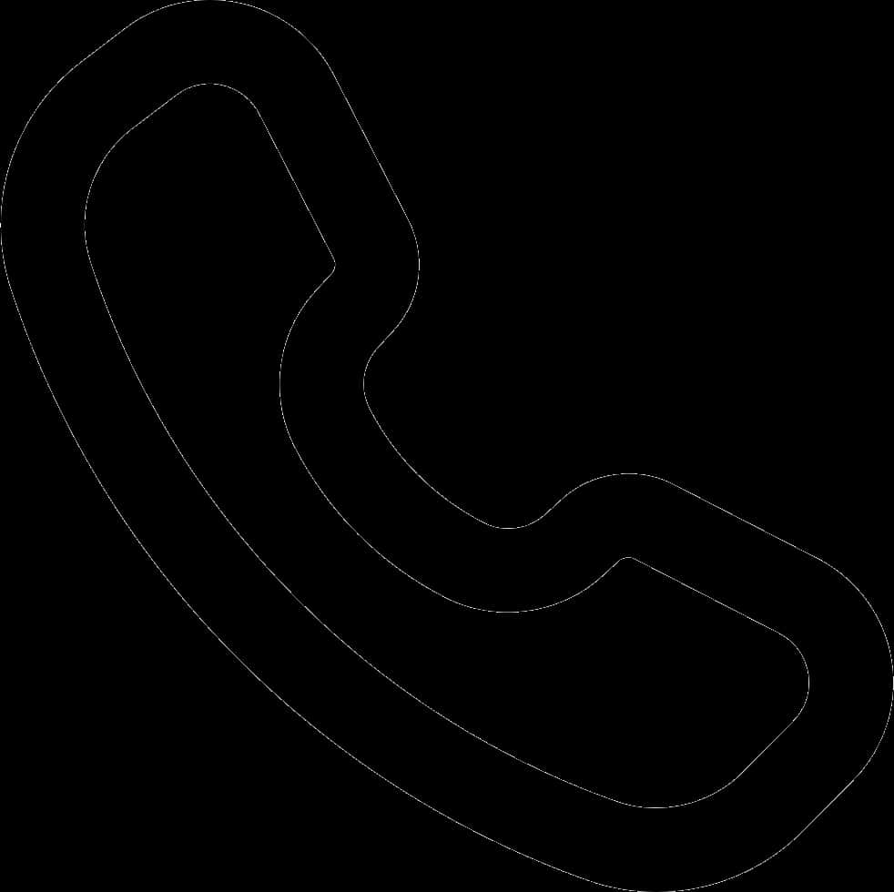 Black Phone Icon Outline PNG