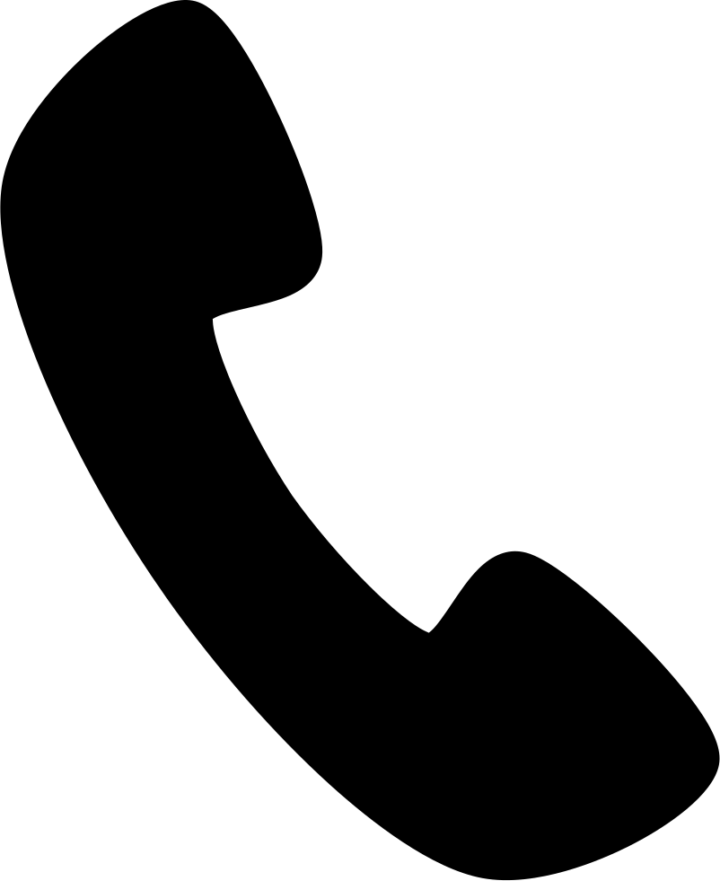 Black Phone Receiver Icon PNG