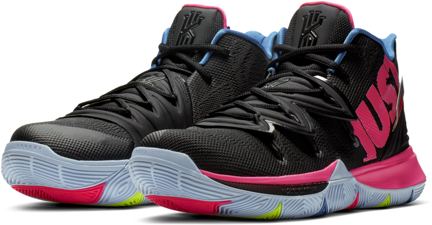 Black Pink Basketball Sneakers PNG