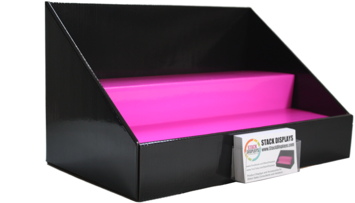 Black Pink Cardboard Display Stack PNG