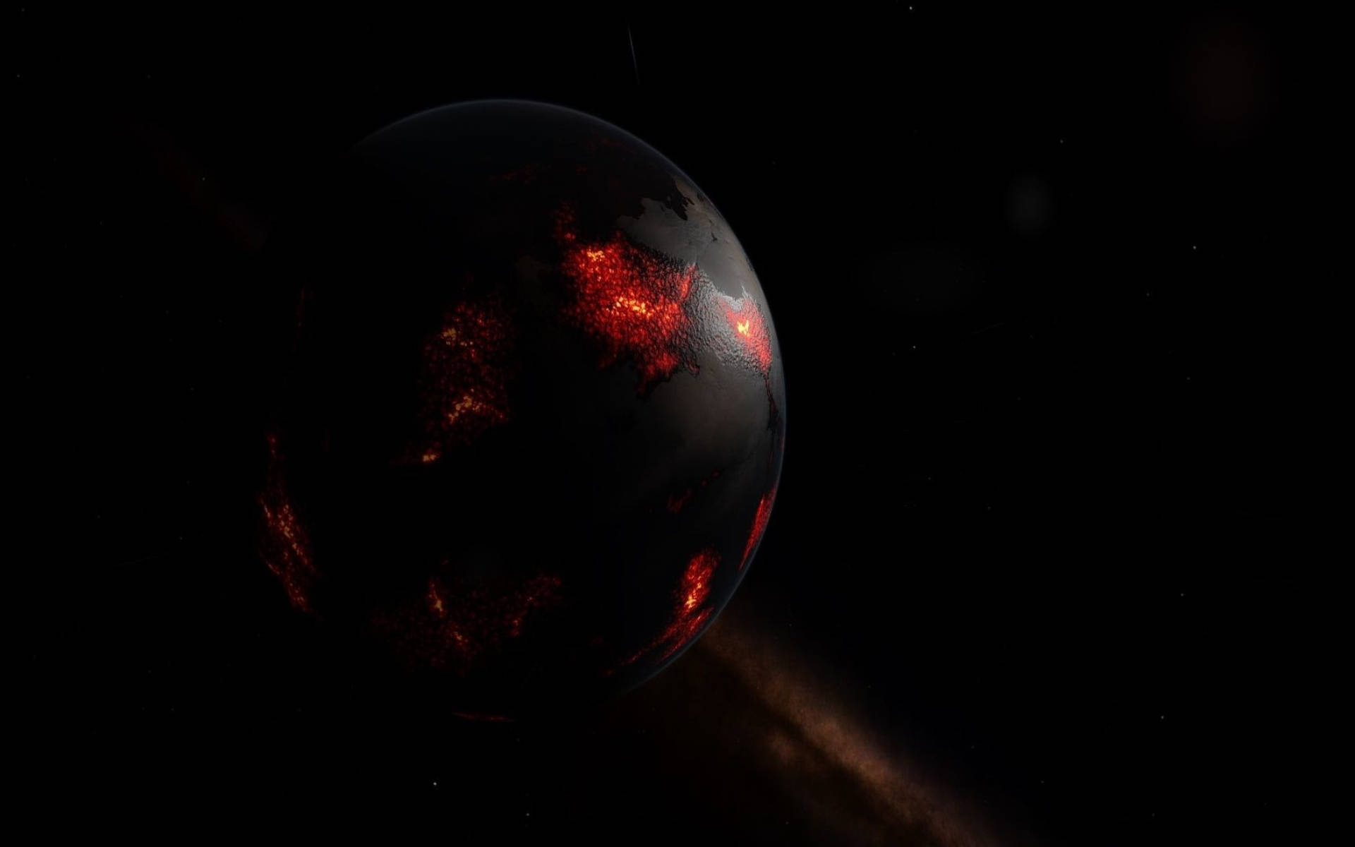 Planetanegro Com Magma. Papel de Parede