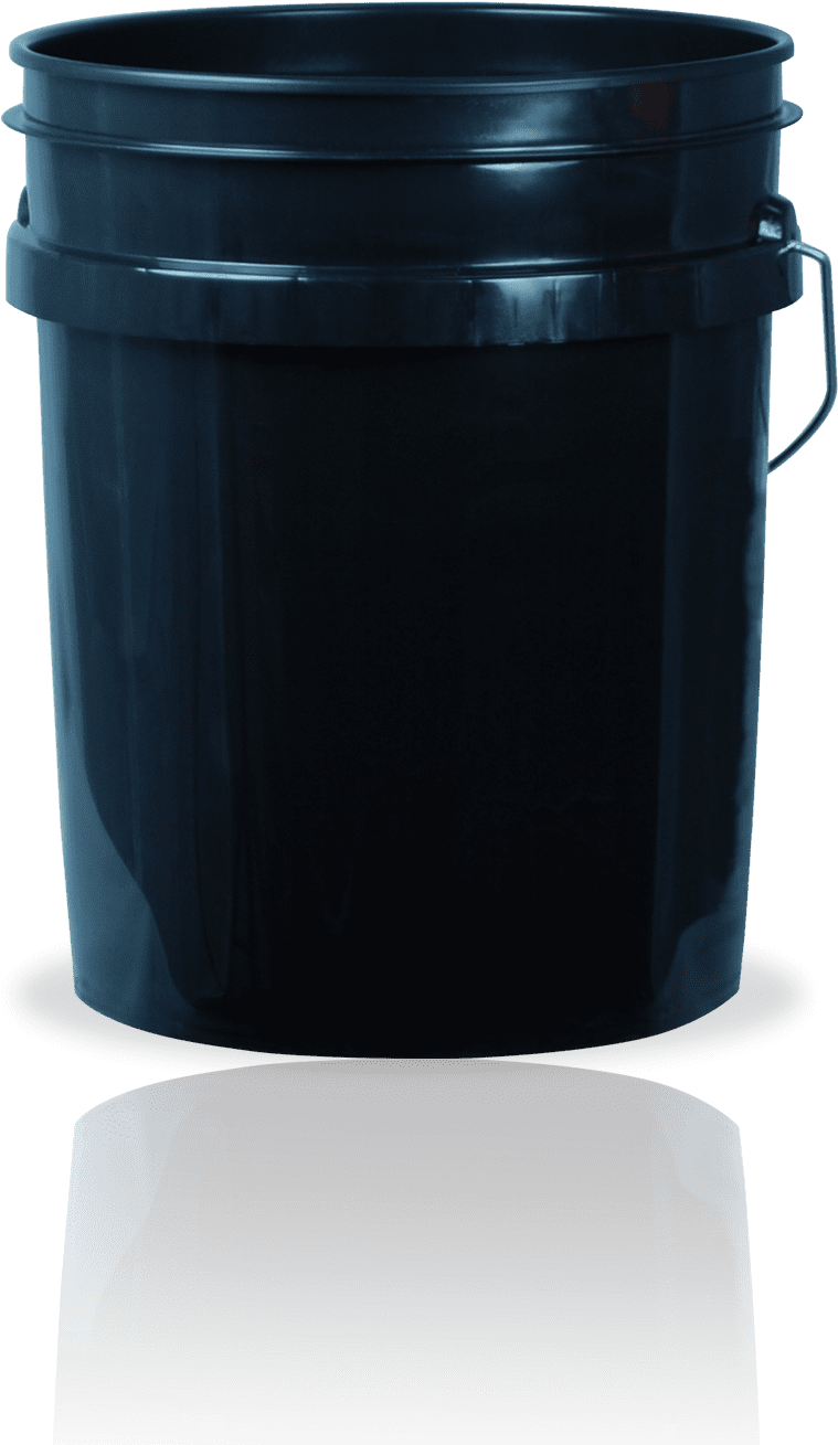 Black Plastic Bucketwith Handle PNG