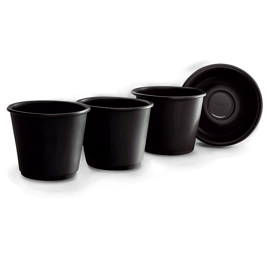 Black Plastic Cup Png 06132024 PNG