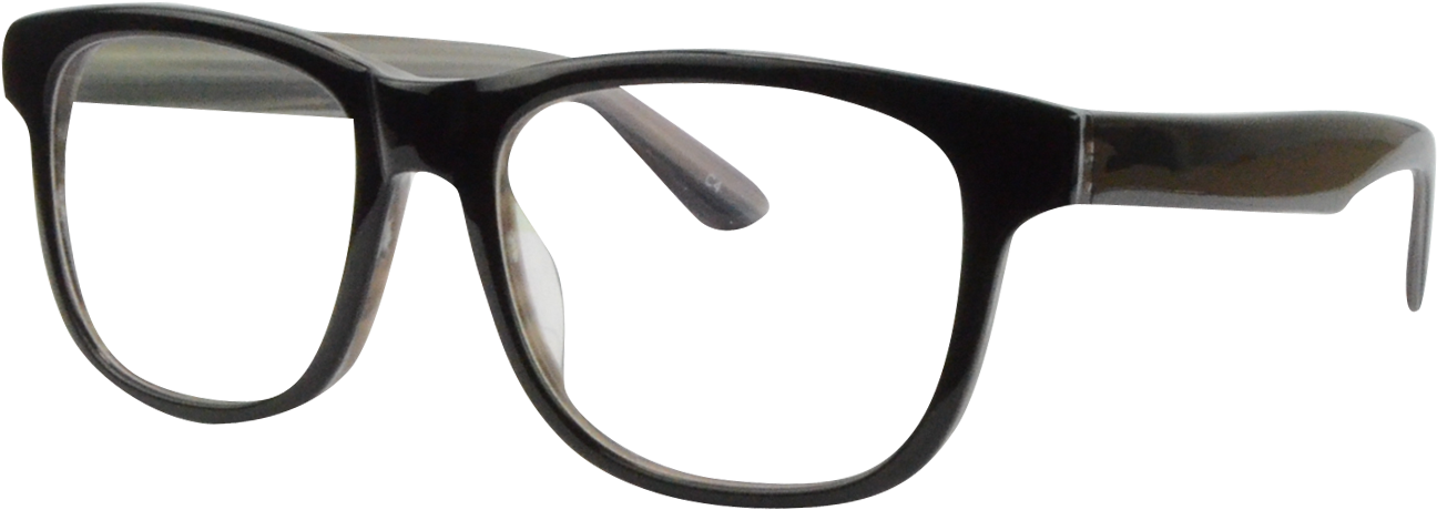 Black Plastic Eyeglasses Transparent Background PNG