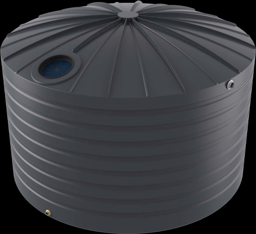 Black Plastic Water Storage Tank PNG