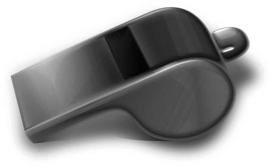 Black Plastic Whistle PNG