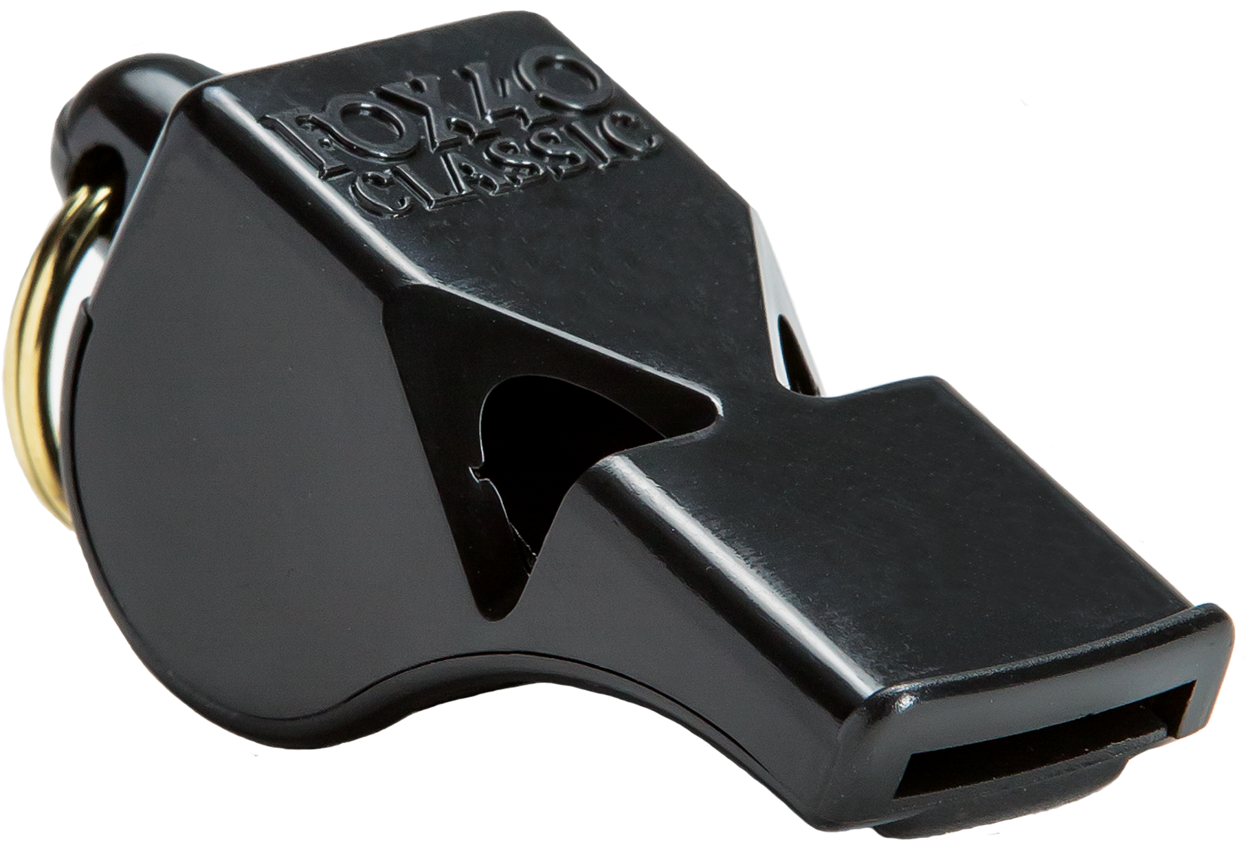 Black Plastic Whistle Classic Design PNG