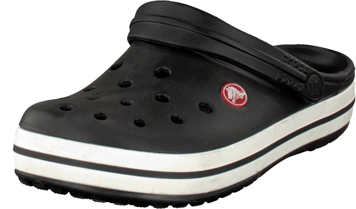 Black Platform Crocs Shoe PNG