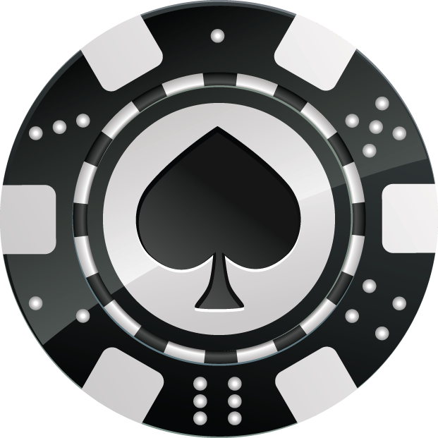 Black Poker Chipwith Spade Symbol PNG