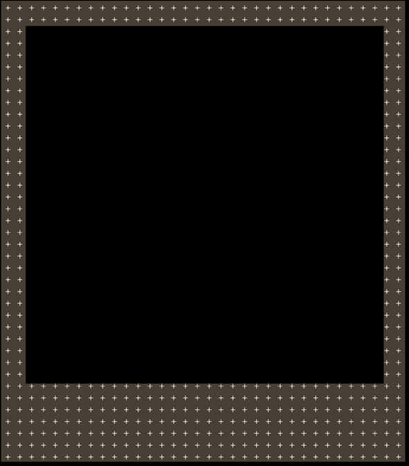 Black Polaroid Framewith Cross Marks PNG