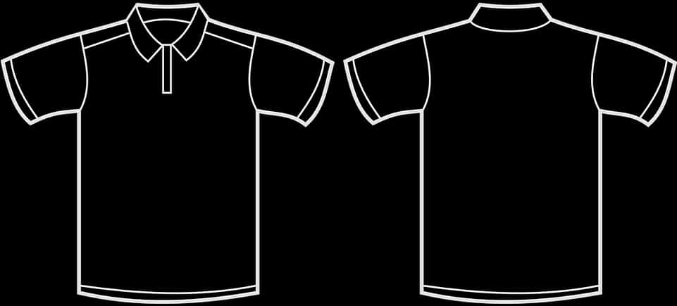 Black Polo Shirt Template PNG
