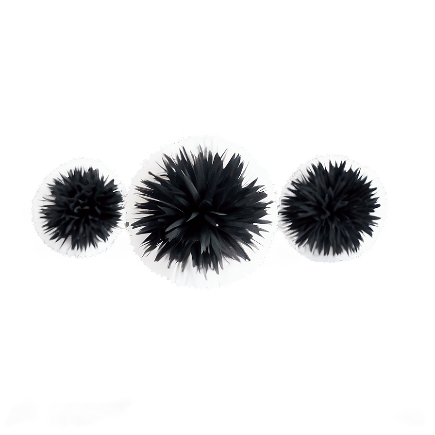 Black Pom Poms Png 19 PNG