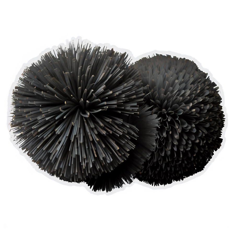 Black Pom Poms Png Oae43 PNG