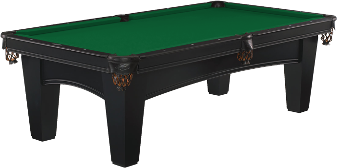 Black Pool Table Green Felt PNG