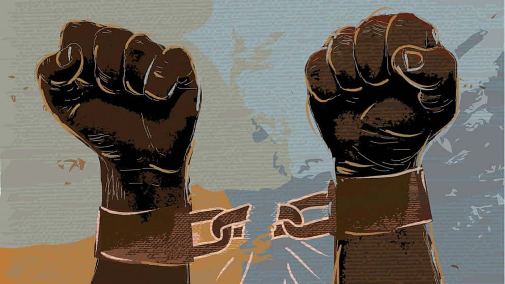 African Americans Rally in Black Power Movement to Protest Injustice Wallpaper
