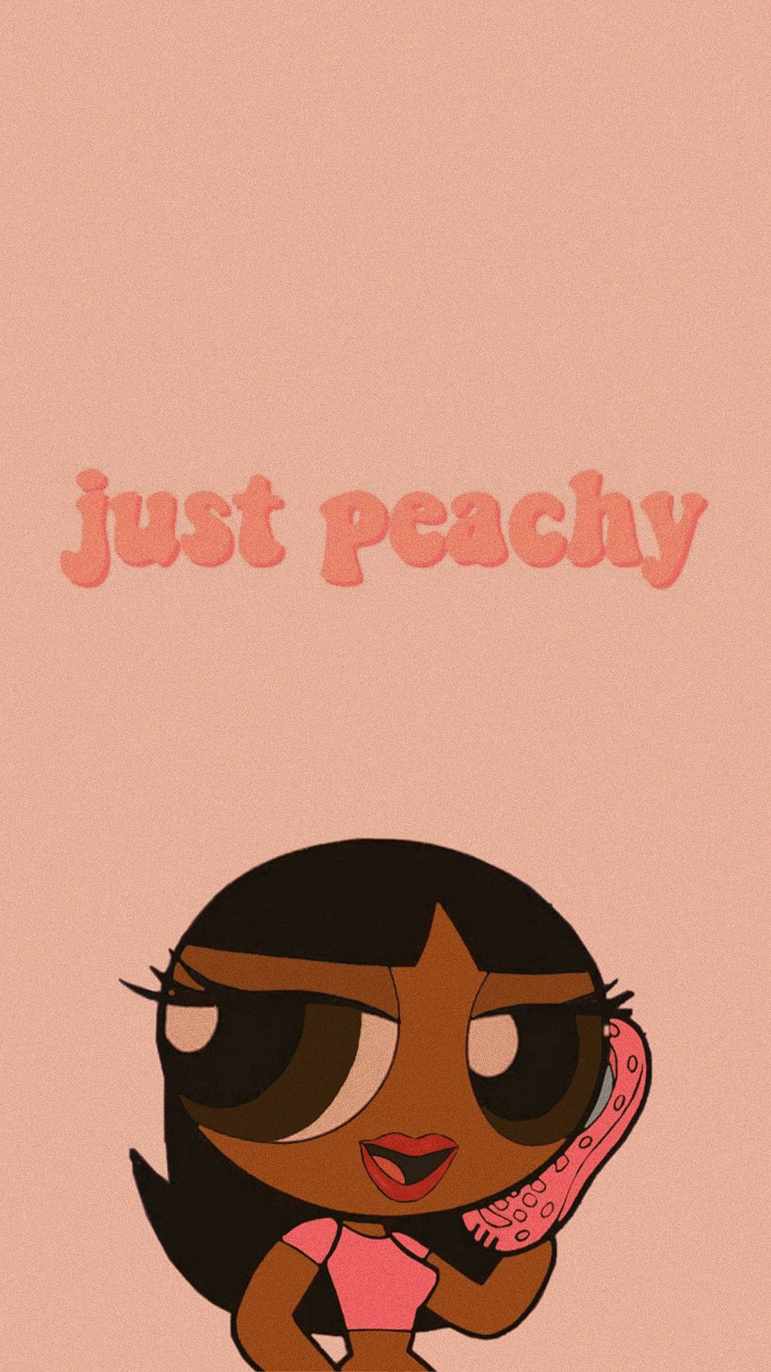 Black Powerpuff Girl Just Peachy Wallpaper