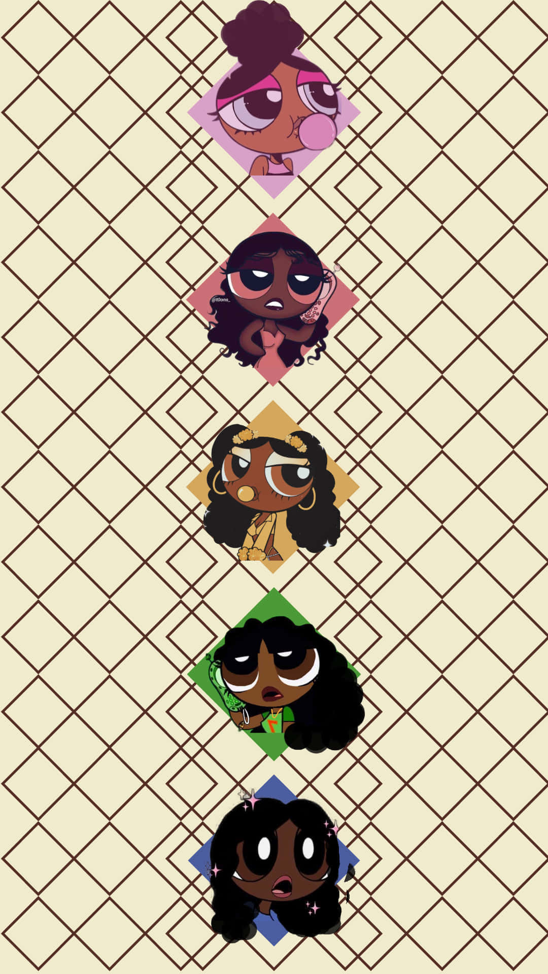 Black Powerpuff Girls Aesthetic Cartoon Network Characters Wallpaper