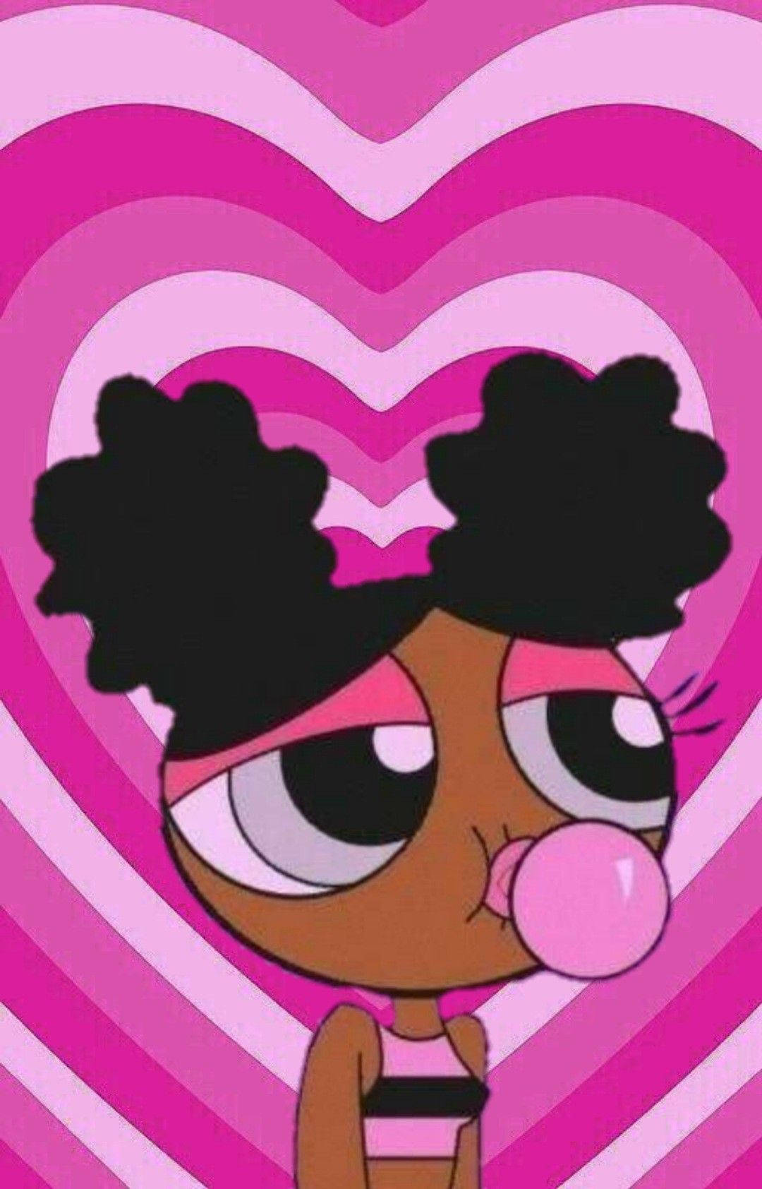 Download Curly-Haired Baddie Cartoon Buttercup Wallpaper