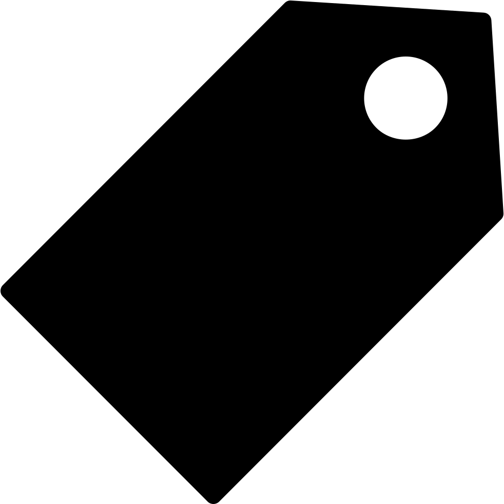 Black Price Tag Template PNG