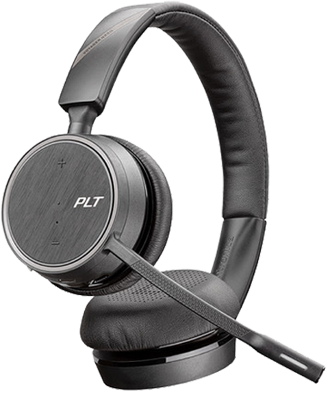 Black Professional Headsetwith Microphone PNG