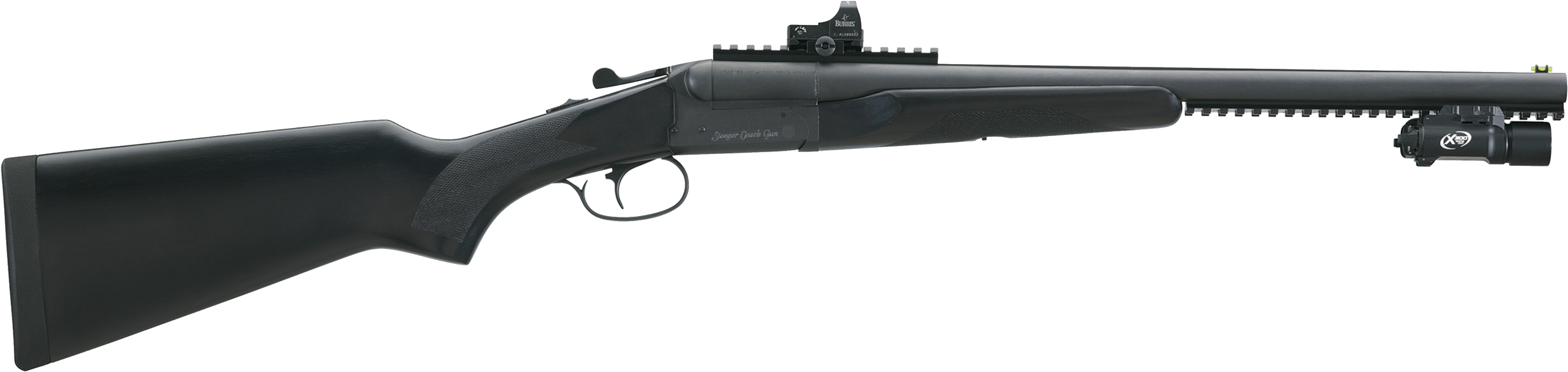 Black Pump Action Shotgun PNG