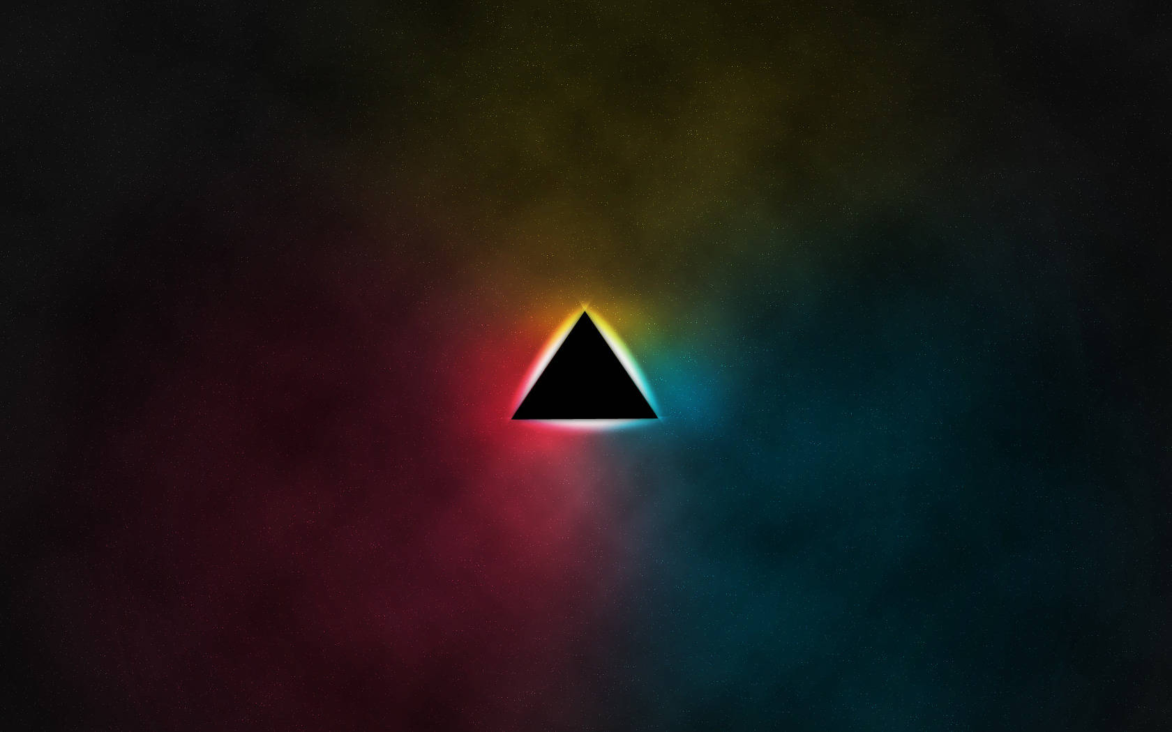 Black Pyramid With Colored Smoke