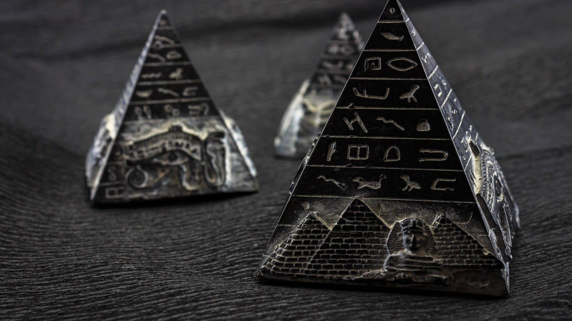 Black Pyramid With Hieroglyphs