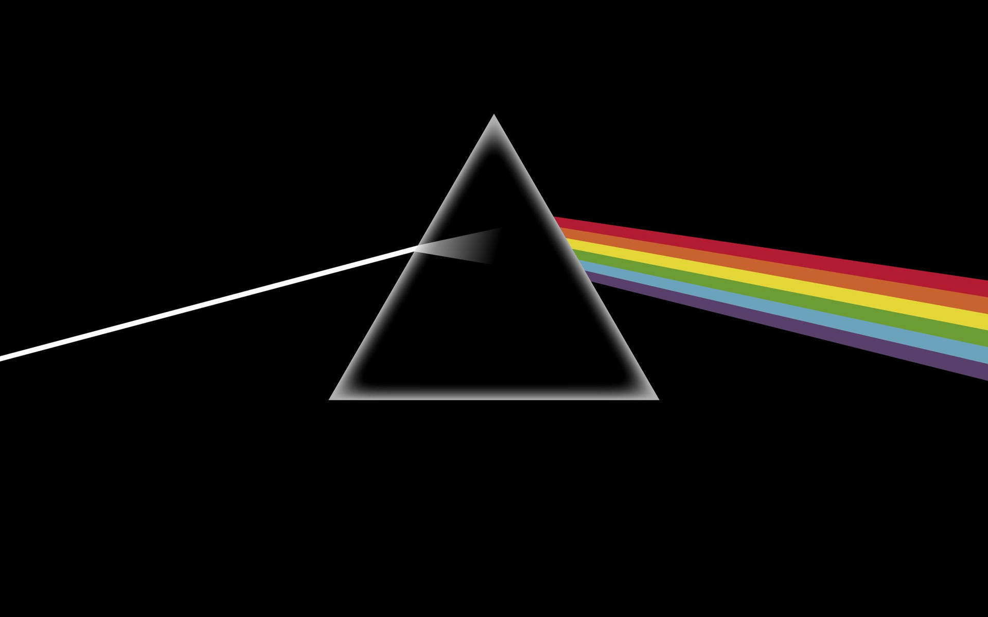 Black Pyramid With Rainbow