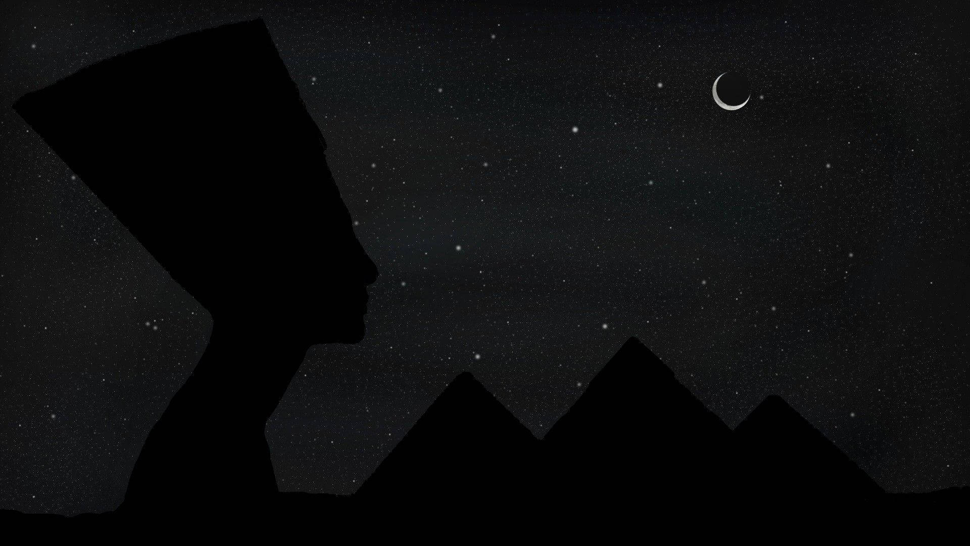 Black Pyramids With Sphinx Head