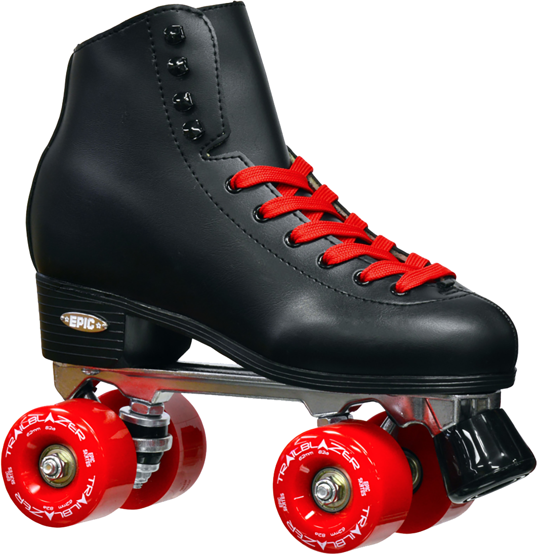 Black Quad Skatewith Red Wheels.png PNG