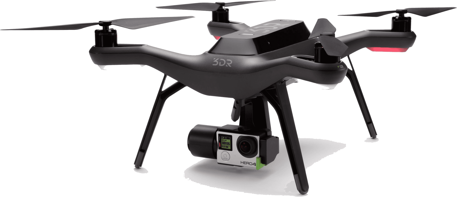 Black Quadcopter Dronewith Camera PNG
