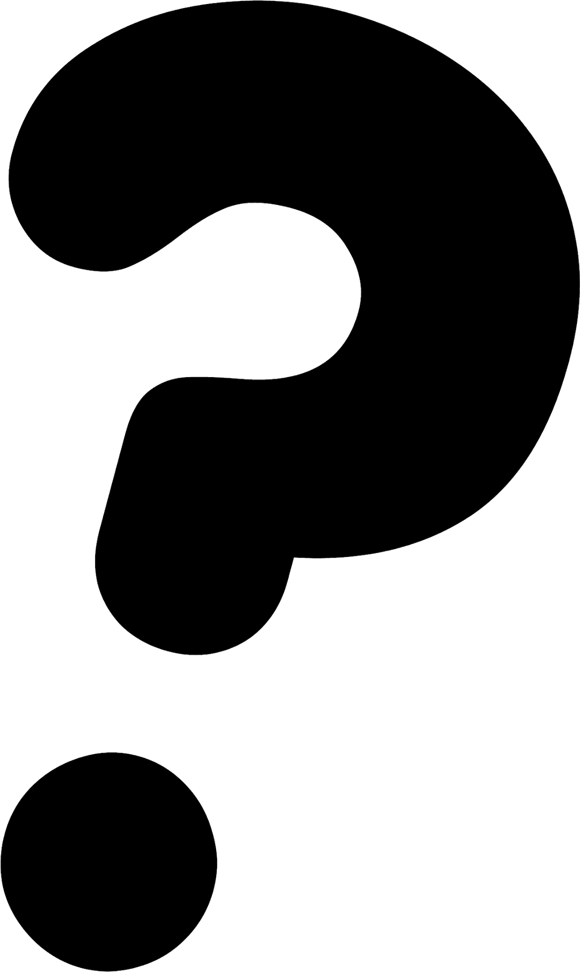 Black Question Mark Silhouette PNG