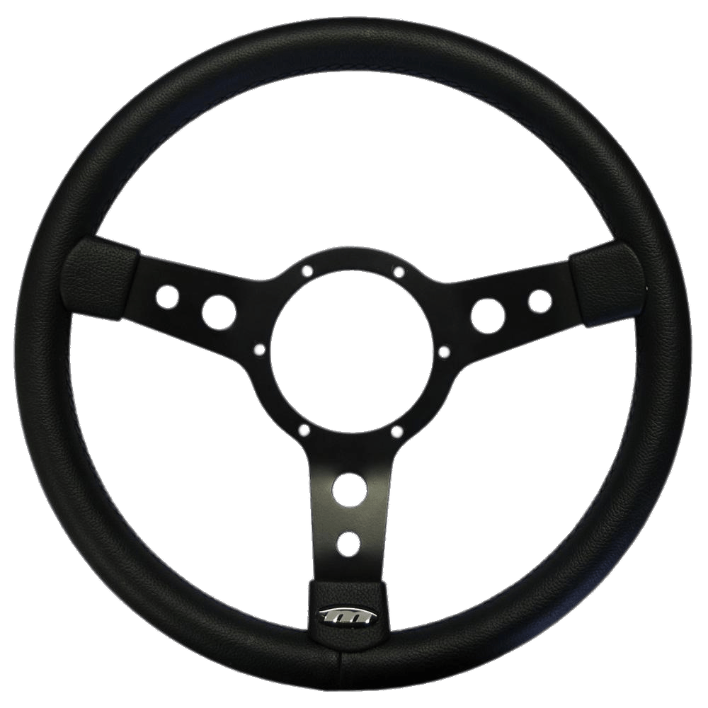 Black Racing Steering Wheel PNG