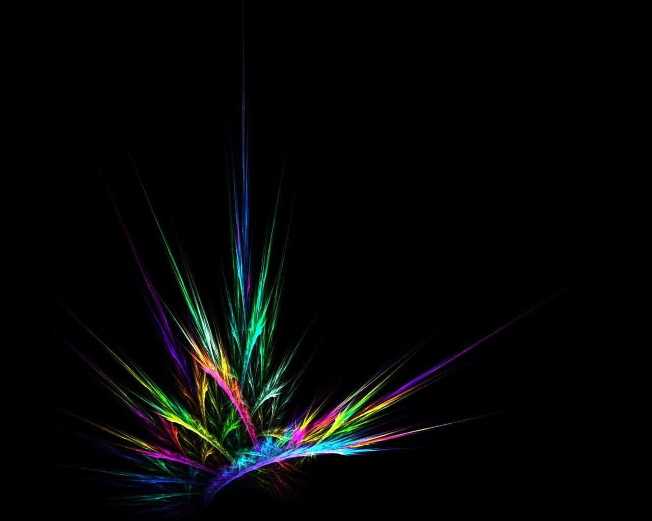 A Colorful Abstract Background With A Black Background Wallpaper