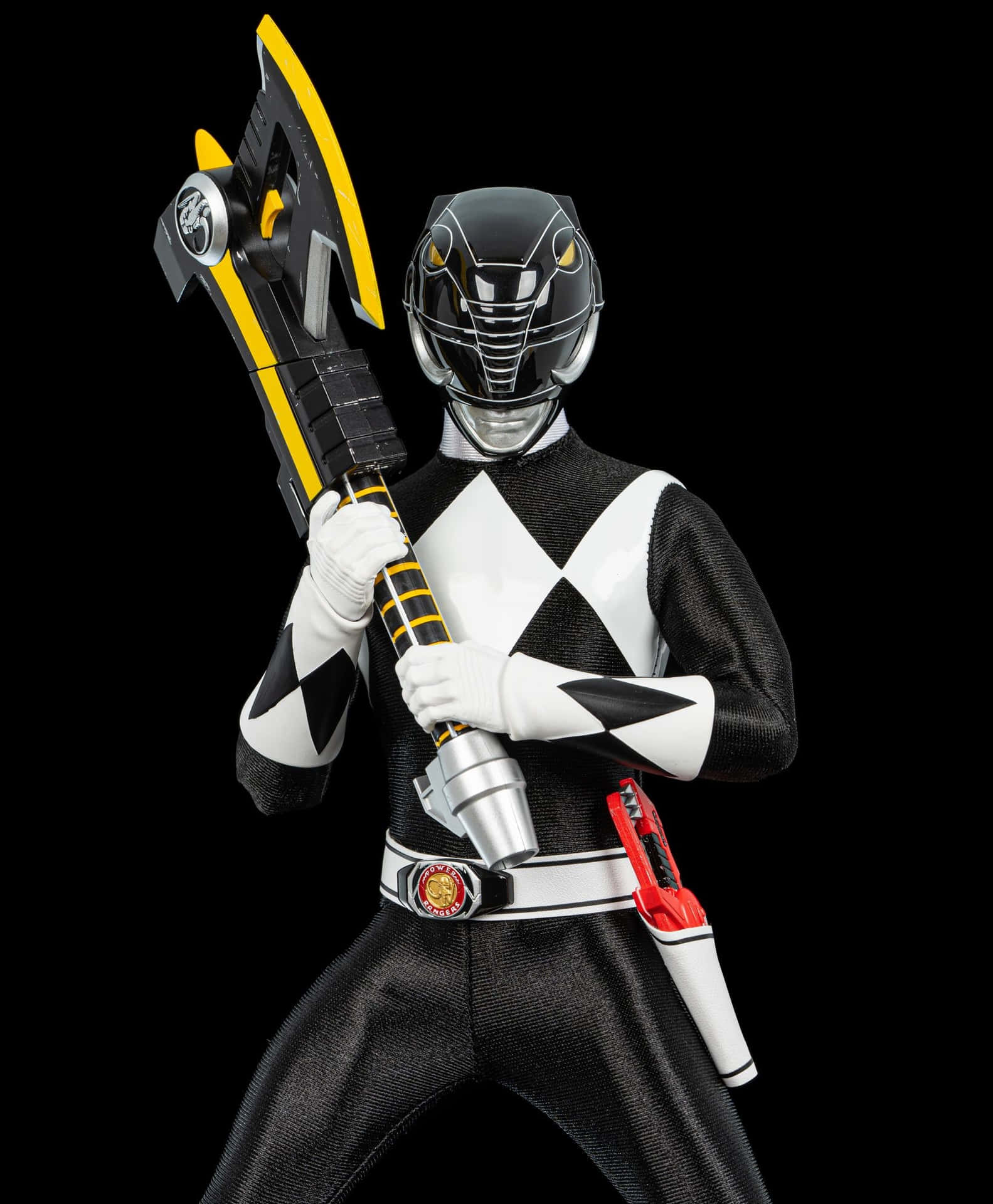 Black Ranger Posewith Axe Wallpaper