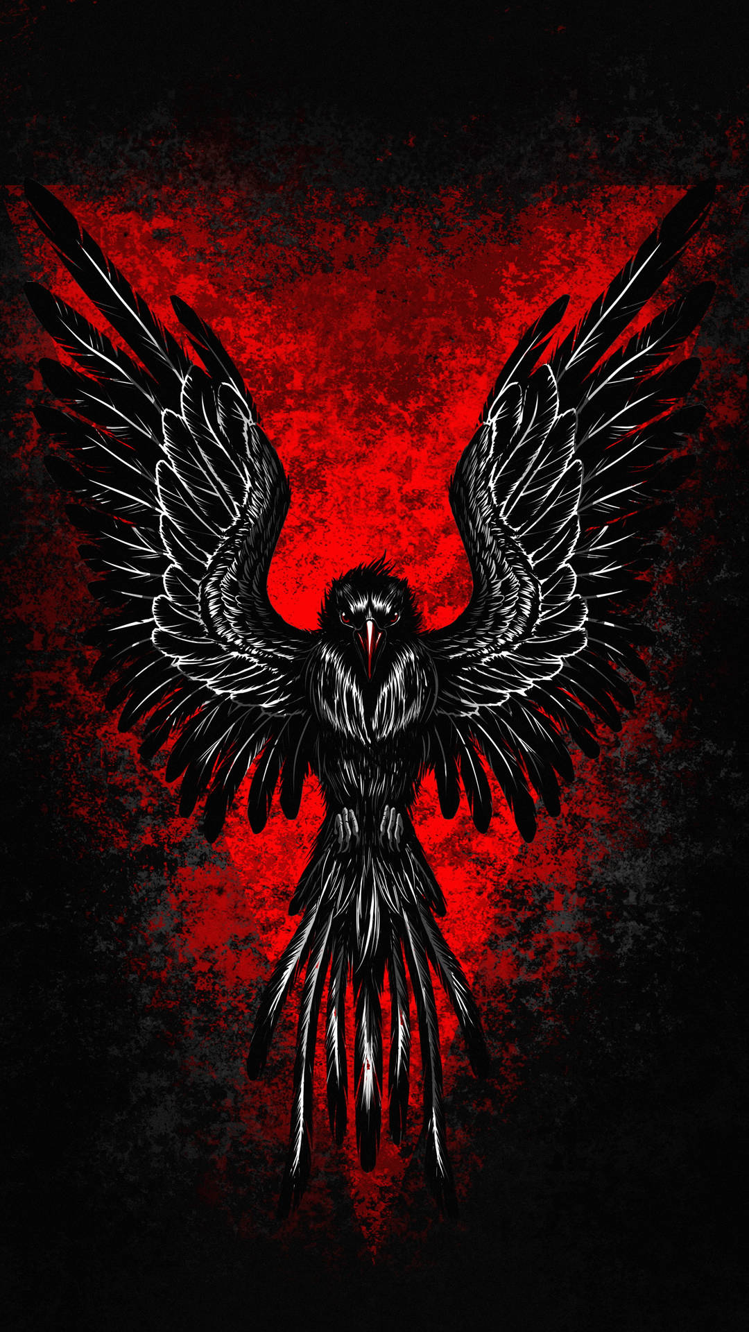 Black Raven 8K Phone Wallpaper