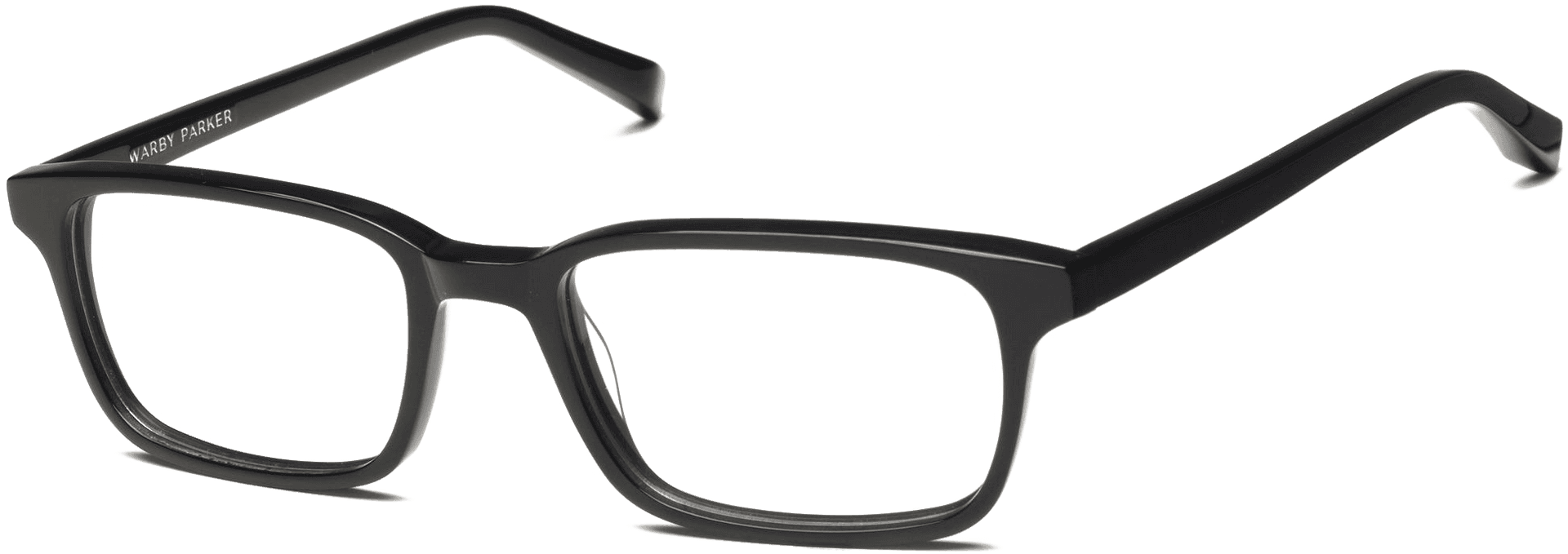 Black Rectangular Eyeglasses Transparent Background PNG