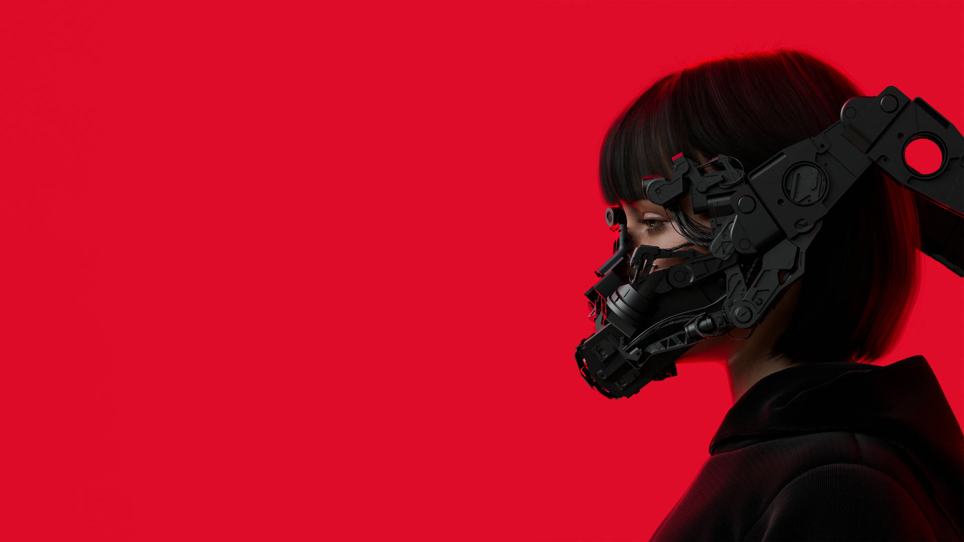 Black Red 4k Cyberpunk Wallpaper