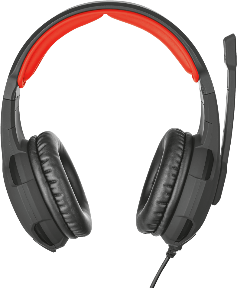 Black Red Gaming Headset PNG